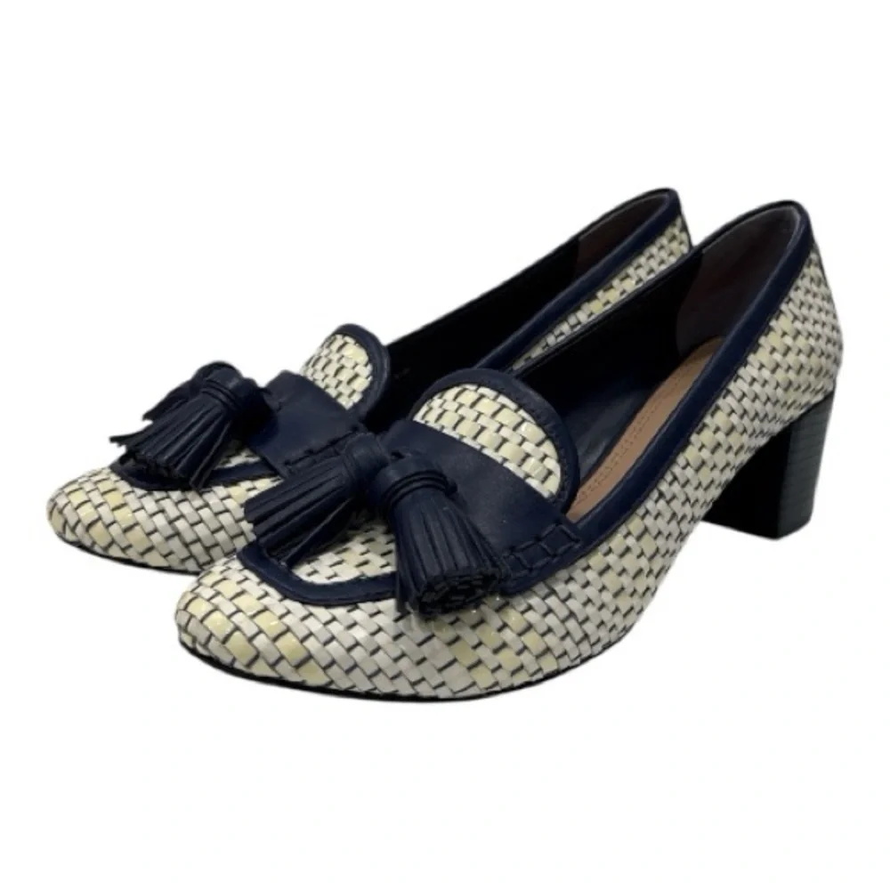 Tory Burch Womens Stamford Woven Tassel Pump size 6.5